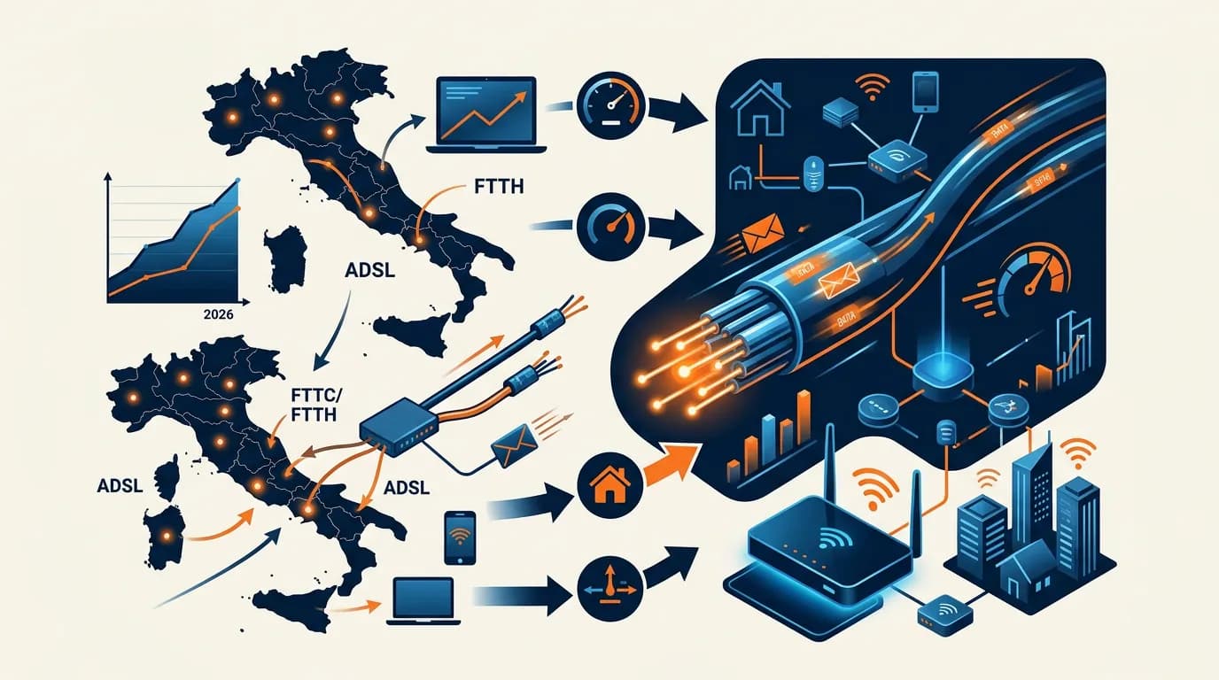 Fibra ottica vs ADSL: quale scegliere? Differenze, velocità e copertura in Italia 2026